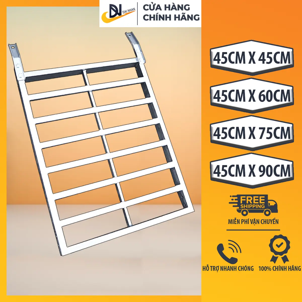 Thang dẫn xe máy, cầu dắt xe máy thông minh Đại Nhân, chất liệu thép chắc chắn, cho bậc thềm cao từ 15-35cm