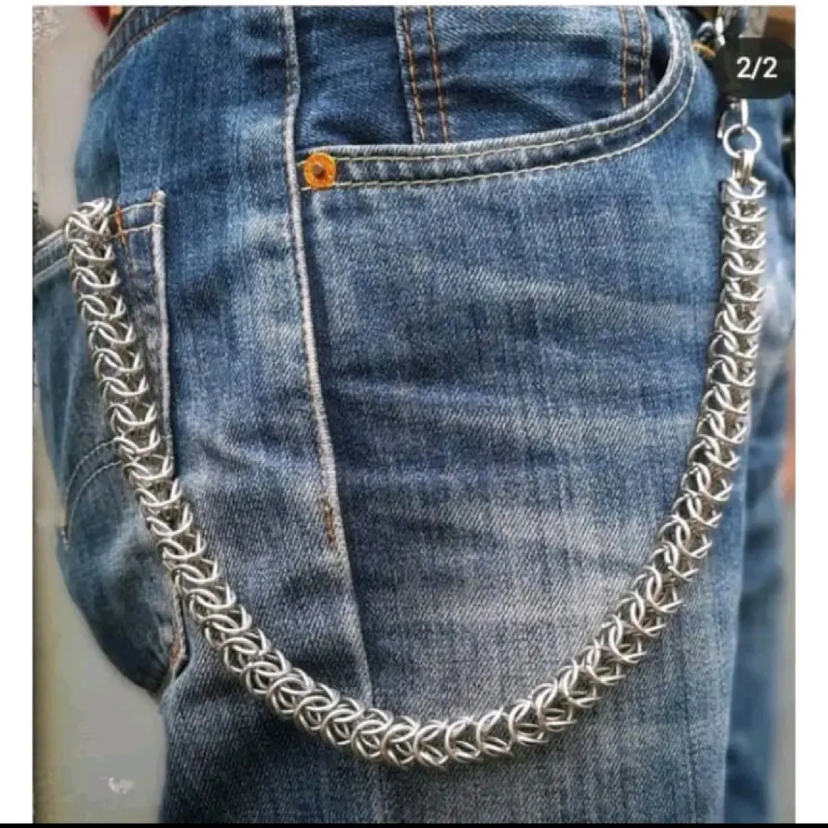 Rantai Dompet Pria Anti Karat Baja Putih Monel Baja Tahan Lama