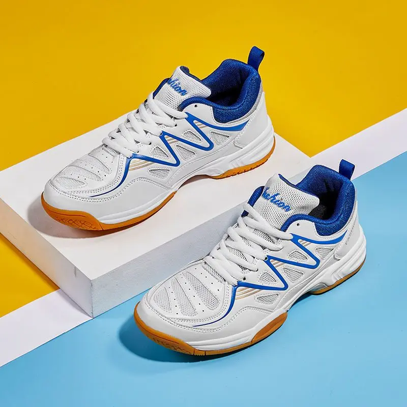 Spring Summer Large Size Wear-Resistant Non-Slip 46 Soft Bottom Breathable Mesh Sneaker Foreign Trade 47 Extra Large Size Badminton Shoes Men