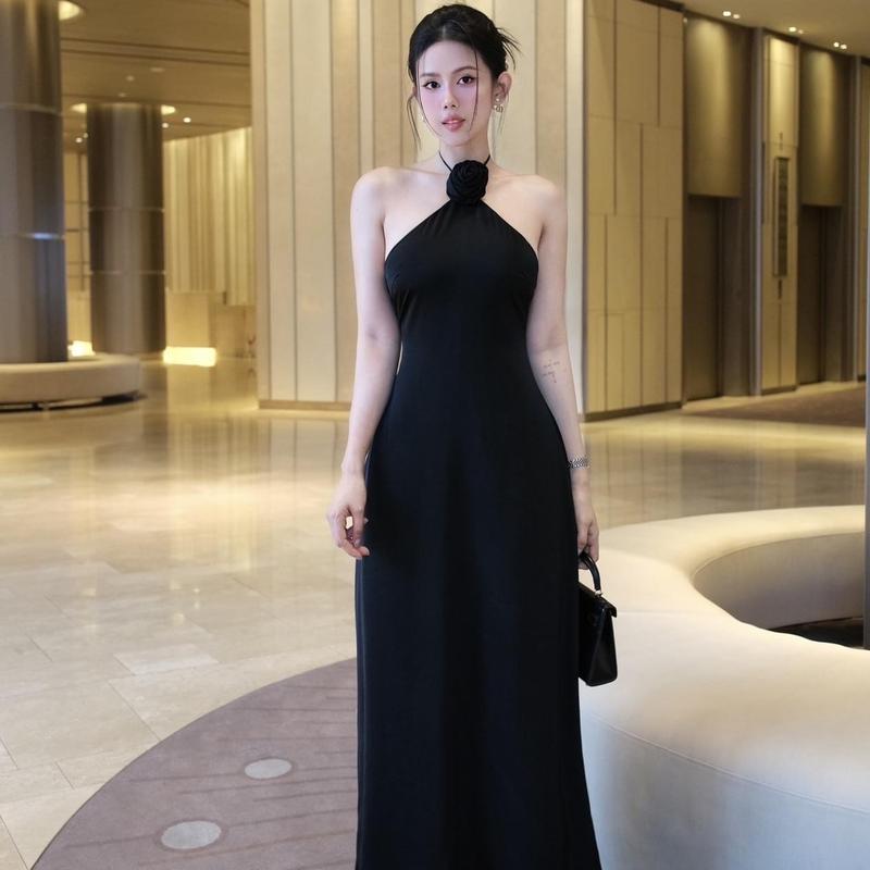 D115 Đầm Yếm Kèm Bông Dáng Đuôi Cá Larong Freesize - Nữ - Women Dress