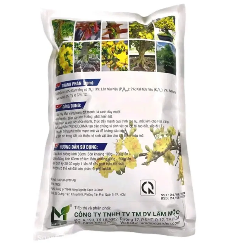 Phân bón chuyên cho cây Mai Vàng gói 1kg giúp cây siêu bung đọt nảy chồi ra rễ, tạo nụ, cải tạo đất 1