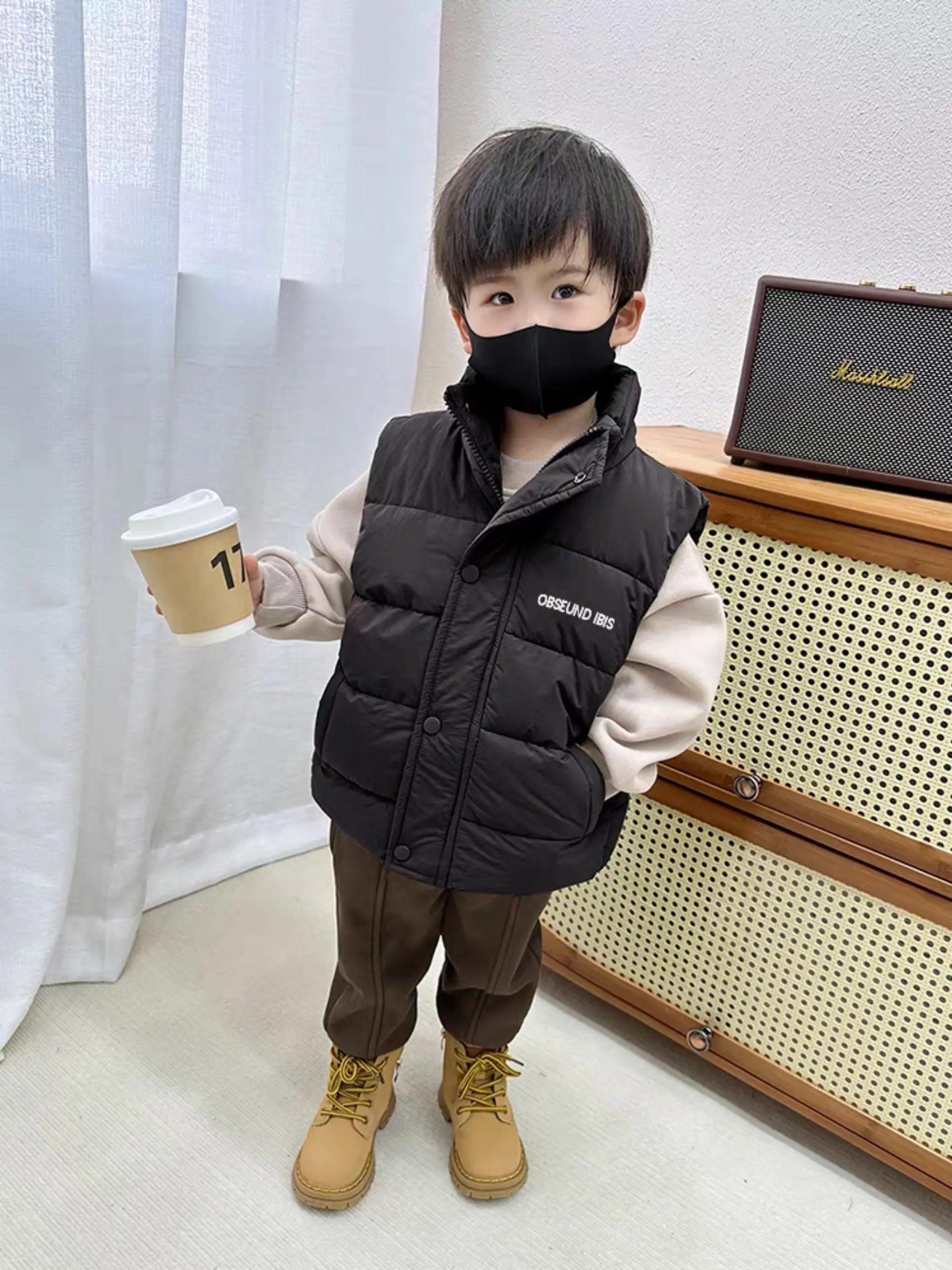 Áo khoác phao thu đông trẻ em 8-20kg mẫu Phao Gile. Chất liệu ấm áp, trần bông nhẹ. THU12 Nhung Jacket
