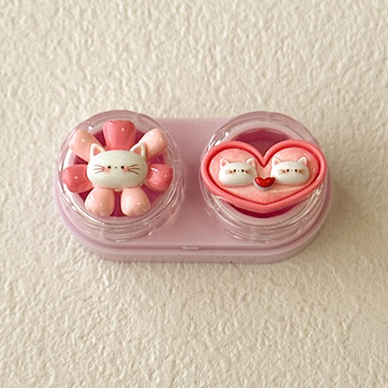 Product Introduction of Cute Contact Lens Case Portable Drawer-type Contact Lens Case With Tweezers And Suction Stick Cute Cartoon Animal Case 22