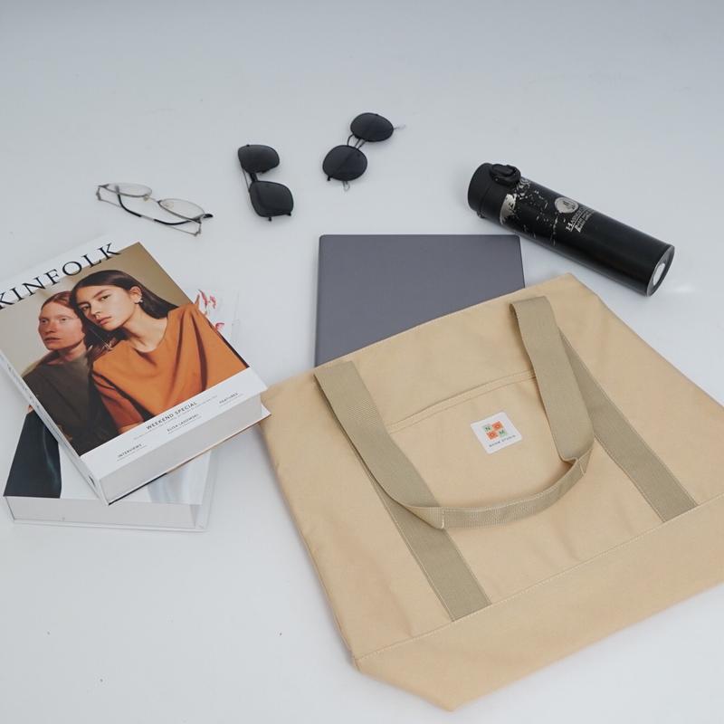 Noom Studio Brussel Tote Bag Sleting Unisex Pria Wanita Cream 0