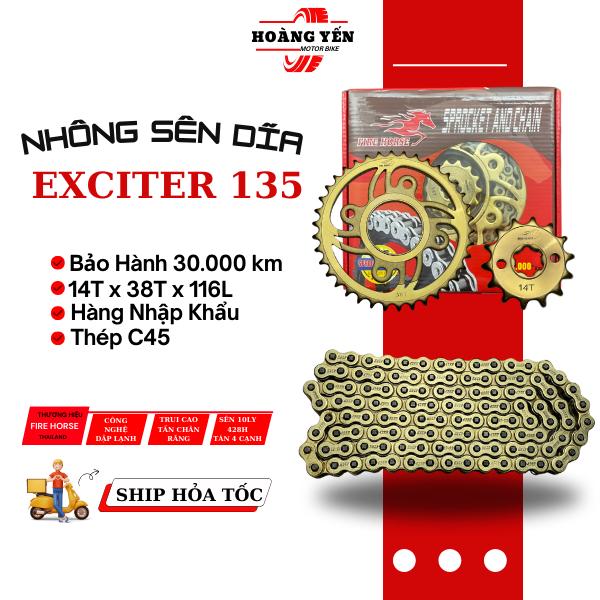 Nhông Sên Dĩa EXCITER 135 Thương Hiệu Fire Horse Cao Cấp