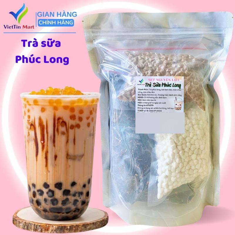  Set Nguyên Liệu Pha Trà Sữa Phúc Long  Thành phẩm 30-35 ly  VietTin Mart 