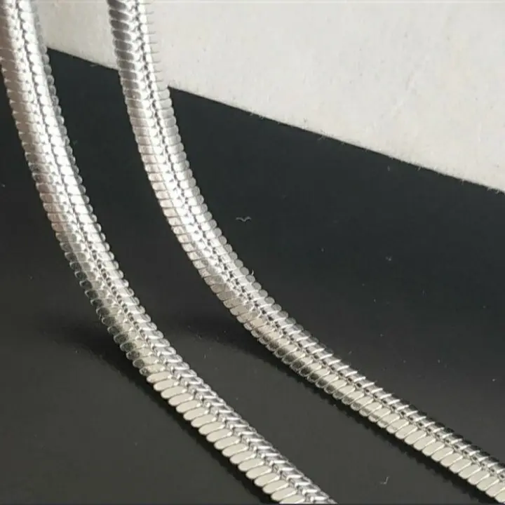 bisa bayar di tempat kalung ular titanium pria kb 35-silver M terbaru dan termurah 2