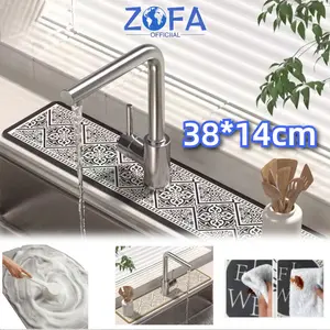 14x38CM Faucet Drain Pad Alas Pelindung Keran Air Untuk Kamar Mandi Dapur Alas Pelindung Keran Air