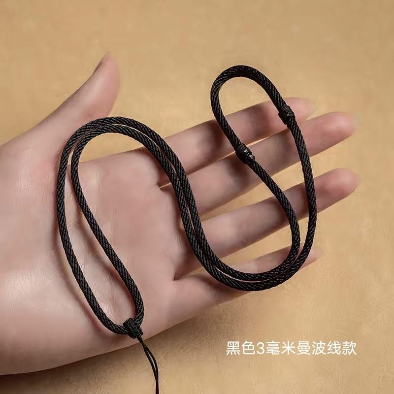 Product Introduction of Dây Đeo Buộc Mặt Dây Chuyền Ngọc Bích, Dây Vòng Cổ Màu Đen, Chất Liệu Chu Sa, Dệt Tay Cao Cấp, Dây Đeo Cổ Nam Và Nữ 5
