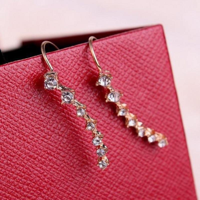 Bông Tai Đinh tán Zircon, Giá Cả Phải Chăng, Sang Trọng, Cao Cấp, Bông Tai Bảy Kim Cương, Kim Cương Màu, thả Tai, Trang Sức Tai Nữ 7