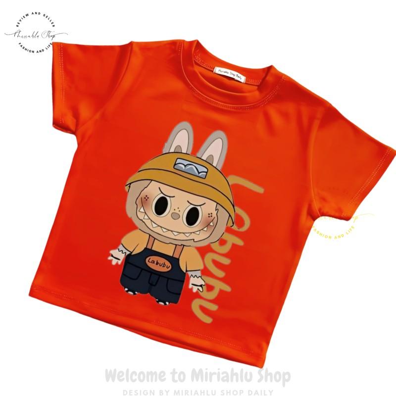 Product Introduction of Áo Thun Nữ Croptop Borip Basic Ôm Body In Hình Labubu Cam Nón, MLS237, Nữ Women Top Voi Dáng Ngắn Cổ Tròn Sọc Sò 19