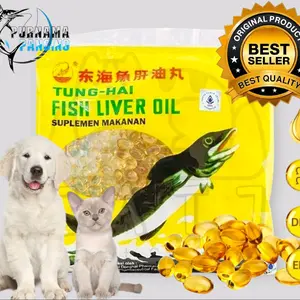 MINYAK IKAN KUCING 100 BUTIR VITAMIN UNTUK KUCING ANJING KELINCI HAMSTER BURUNG AYAM MUSANG DAN HEWAN PELIHARAAN LAINNYA
