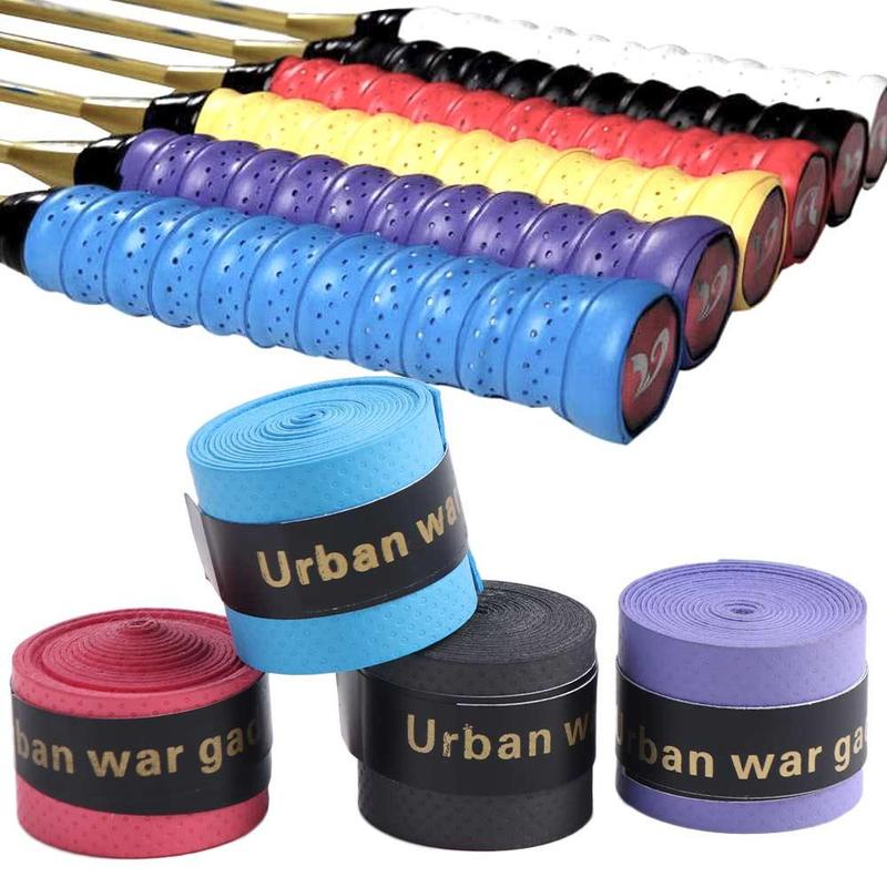 Product Introduction of Skidproof PU Anti-Slip Tennis Sweat Tape Dry Feel Wear Resistant Badminton Racket Grips Solid Color Elasticity Elasticity Badminton Racket Sweatband Unisex 10