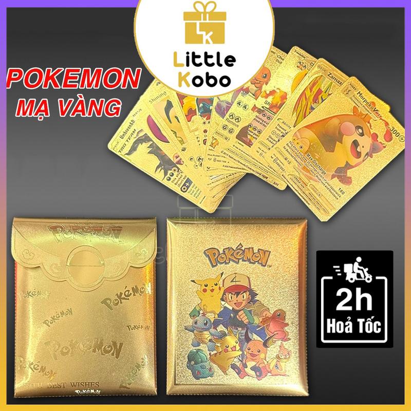 [55 Lá] Bài Pokemon Mạ Vàng Siêu Xịn Sò Trò Chơi Đối Kháng Không Có Quân Bài Trùng Đồ Chơi Trẻ Em Giải Trí Board Game Bộ Bài Thẻ Bài Cards