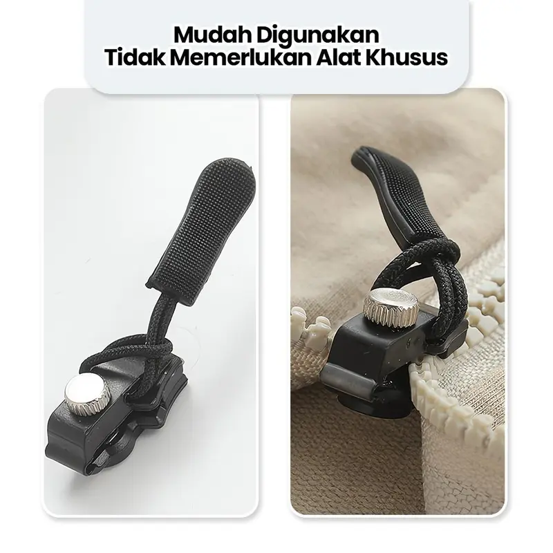 COD Setelan Reparasi ritsleting bagasi, mantel, pakaian, sepatu, dan sepatu bot yang dapat dilepas, kepala ritsleting kunci rantai bit pengganti bebas alat rumah tangga Additional Accessories jaket tali 3