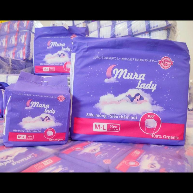 [ CÓ CHE TÊN ] 10 MIẾNG BĂNG VỆ SINH MURALADY FREESIZE TỪ 35KG-90KG MẶC VỪA Tampon 2