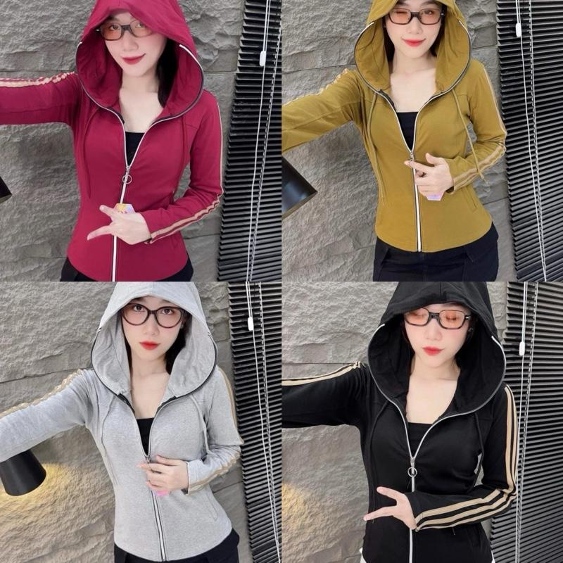 Áo khoác nữ mỏng mát vải gân borip, form ôm Gọn -BR