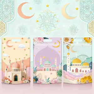 [ISI 50 LEMBAR ] Plastik Klip Ziplock Motif Lebaran Idul Fitri Plastik Standing Lucu Zipper Bag Motif Cookies Bag Packing Kemasan Coklat Permen Kue Souvenir Aksesoris Kemasan Plastik Idul Fitri