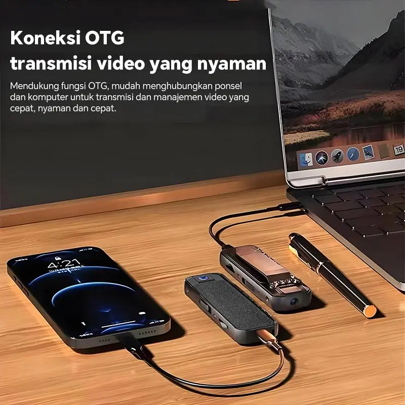 Mini Kamera CCTV HD 1080P 180° Kamera Penglihatan Malam Nirkabel Mini / Camcorder Dash Cam Police Body Motorcycle Bike Motion Camera / Desain Magnetik Rekaman Panggilan HD Klip Belakang Desain Camera Mini Original 5