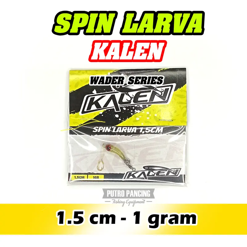 Spin Larva Kalen (Uler Keket) Panjang 1,5cm Berat 1gram Umpan Casting Wader 1