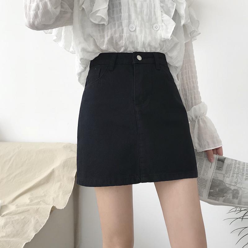 Product Introduction of Chân Váy Denim Ngắn, Phong Cách Ins, Dành Cho Nữ, Hàng Mới Về Mùa Xuân Và Mùa Thu 2023, Cạp Cao, Bó Sát Và Nâng Cao, Chân Váy Bút Chì Chữ A, Ôm Dáng 5