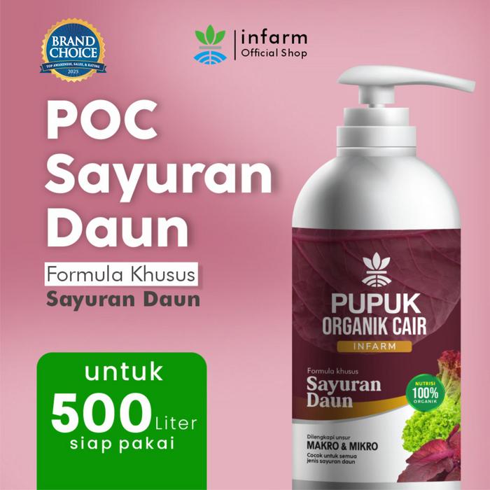 Gambar Infarm POC Sayuran Daun 1L, Pupuk Organik Cair Siap Pakai, Nutrisi 100% Organik untuk 500 Liter, Meningkatkan Kesuburan & Produktivitas Tanaman dari Infarm Kota Surabaya Tokopedia