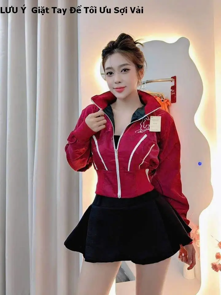 Áo Khoác Bomber Coptop nữ phi xà cừ 2 lớp chữ C Jacket