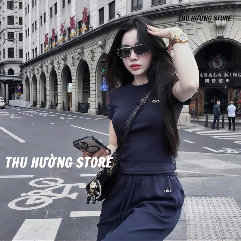 Bộ Áo Cộc Tay Alo Quần Dáng Suông Có Dây Rút 1