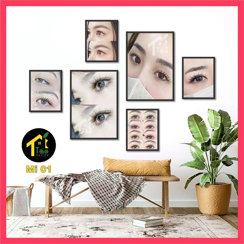  Tranh dán tường nối mi phun môi nails spa  salon tóc Táo decor 