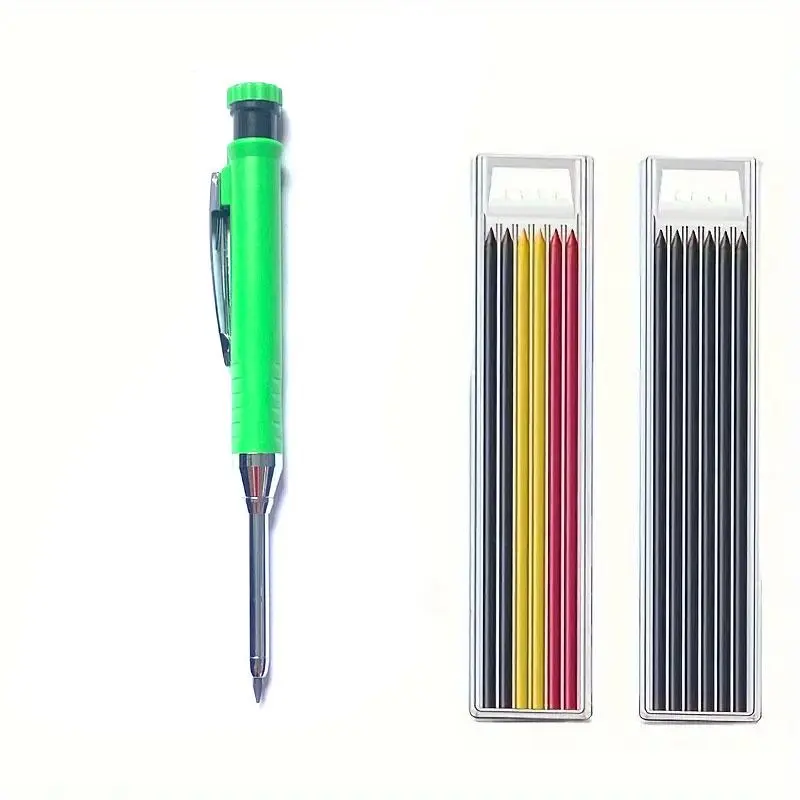 Woodworking Pen Set, 1 Count 2.8mm Woodworking Pen & 2 Counts Multi-color Lead, Woodworking Pen for Different Scenarios, Gift for Boyfriend, Men Gifts
