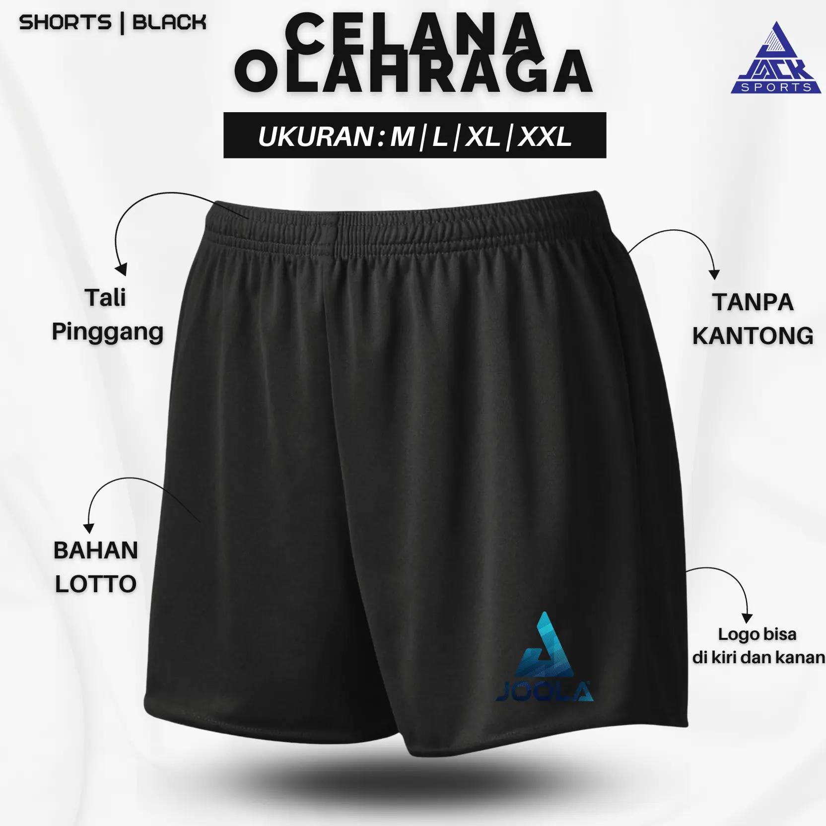 CTLJL-01 CELANA OLAHRAGA BAHAN LOTTO TANPA KANTONG CELANA BADMINTON CELANA FUTSAL CELANA VOLLY BAHAN PREMIUM BAHAN LOTTO