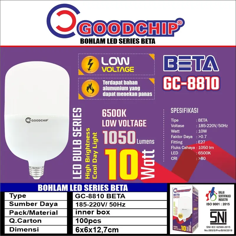 Bohlam Jumbo LED Goodchip Series Beta Lampu Bulb Kapsul Tabung 4