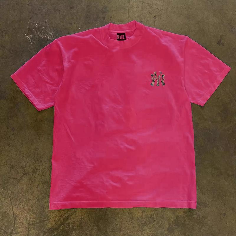 American retro Style T-shirt Oversize Trendy ins PIGPON print | Kaos Wanita Putih | Metallica Kaos pria dan wanita T-shirt Unisex 7