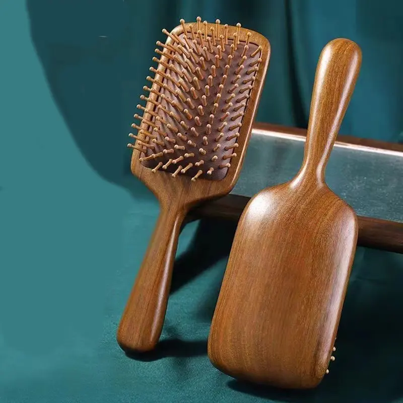 Massage Comb Ebony Meridian Comb for Head Five Teeth Comb Anti Scalp Scraping Massager Hair Wooden Comb Heatless Haircare