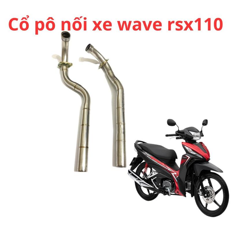 cổ pô inox gắn cho xe wave rsx 110 không gỉ dùng để thay thế cổ pô ban đầu nhà sản xuất