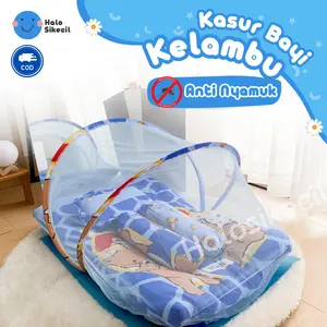 [CHEKIDDO] Kasur Kelambu Bayi Set Kasur bayi bantal guling lipat kelambu / kasur bayi kelambu -  - Halosikecil Kasur Kelambu Anak Kasur Bayi Set Baby