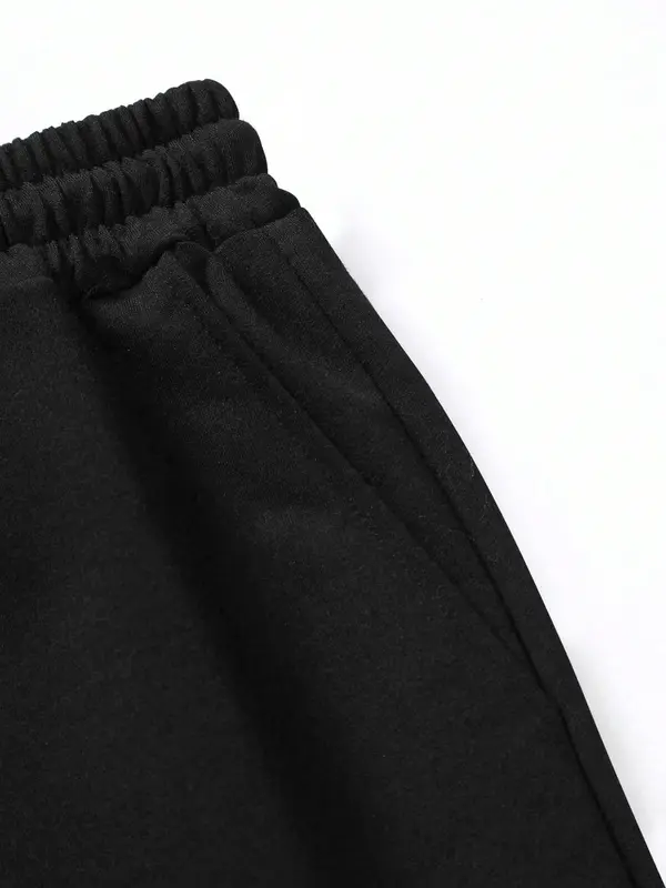 【Plus Size】 Men's Letter Print Drawstring Waist Shorts, Regular Fit Casual Fashion Shorts for Outdoor Daily Wear, Men's Bottoms for Summer 7