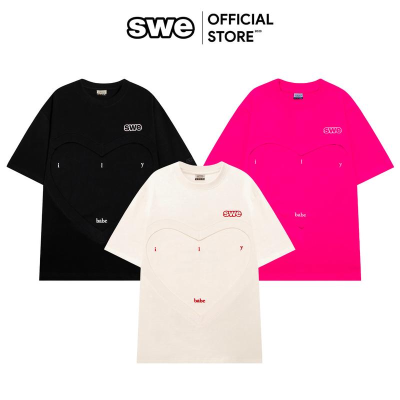 Áo Thun Local Brand Unisex SWE ILY TEE - Đen/Kem/Hồng