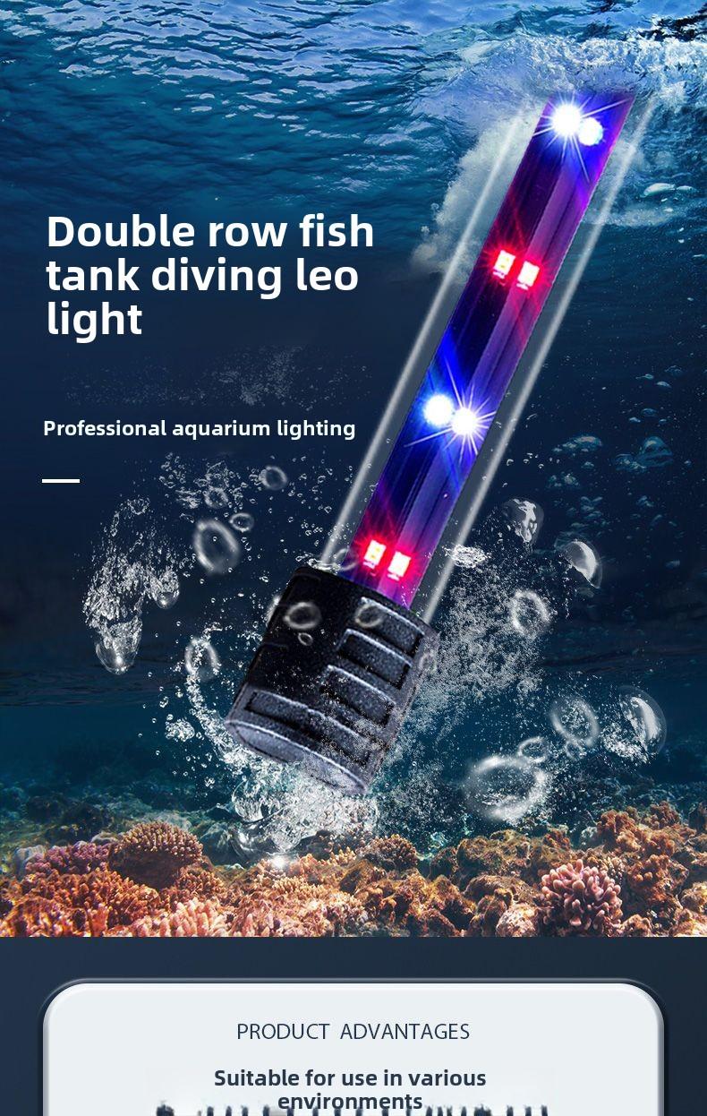 Product Introduction of [In Stock] Fish Tank Light LED Waterproof Submersible Light Tube Small Aquarium Full Spectrum Decorative Aquatic Plant Light Dragon Fish Light 2