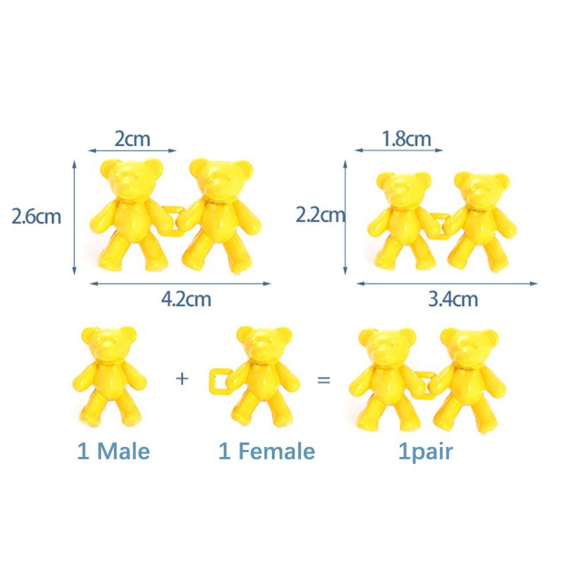 Product Introduction of 1Pair Nail-free Jeans Bear Waist Buckle Removable Closing Artifact Invisible Snap Button Tightening Waistband Button Adjustable 0