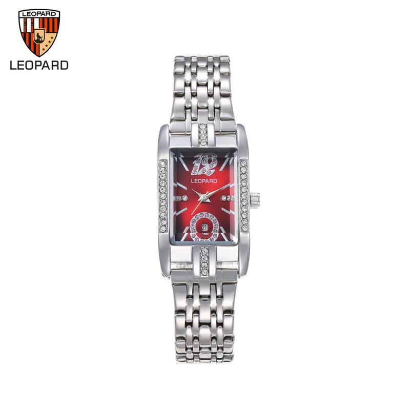JAM TANGAN LEOPARD 3327 WANITA ORIGINAL TANGGAL AKTIF RANTAI STAINLESS LENGKAP BOX Watches 1