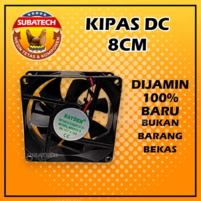 Kipas Fan Arus DC 12 Volt 8CM