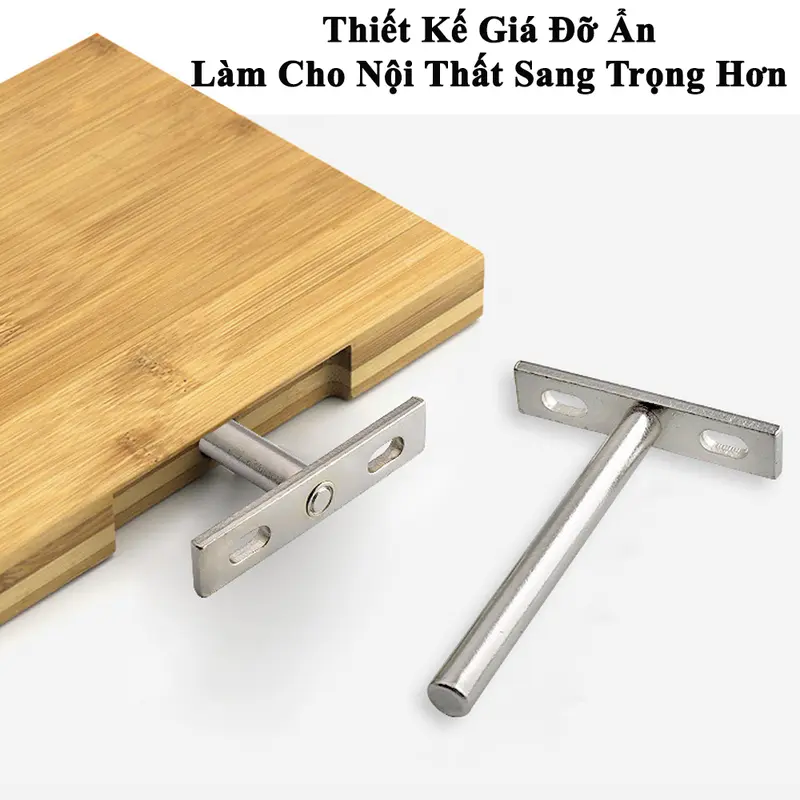 Chốt Âm Kệ Treo Tường Chữ T KUNBE Nhiều Kích Thước Phù Hợp Treo Kệ Tường, Kệ Gỗ Tivi Mà Không Lộ Vít 3