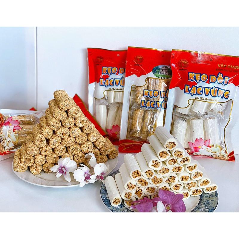 combo 4 gói kẹo dồi lạc vừng thơm ngon giòn tan-đặc sản quê hương đặc sản Việt Nam 220g ±20g 1 gói