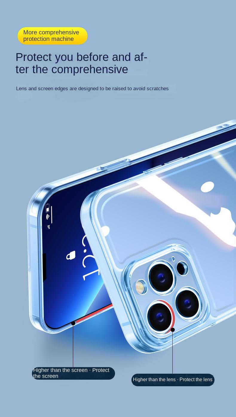 Product Introduction of Apple 16/15/14/13/12/11/X Phone Case Iphone15pro Transparent Soft Case 14pro Four-Corner Drop-Resistant Ultra-Thin 13pro12 Protective Case Drop-Resistant 18