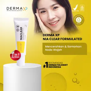 Derma XP Niaclear Niacinamide 4% Krim Jerawat Menyamarkan Noda Hitam - Sodium Hyaluronate 15gr BPOM