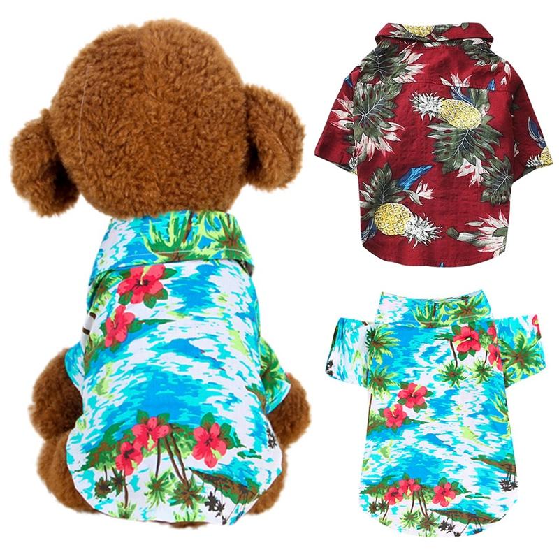 Product Introduction of XS-2XL Hawaiian Style Dog Clothes Summer Pet Printed Shirt for Dog Floral Beach Shirt Dog Puppy Costume Cat Spring Clothing Pet Outfits Suitable for Pets Weighing 1-40kg 28