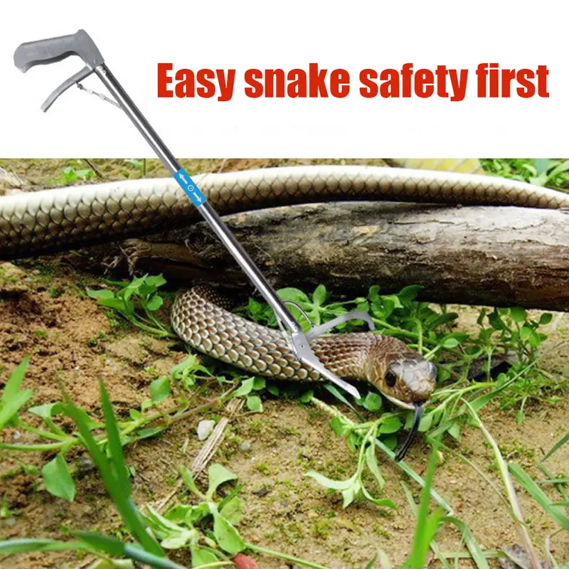 Tongkat Penangkap Ular Alat Penjepit Ular Snake Tongs Silver Stainless Alat Penjepit Sampah 7
