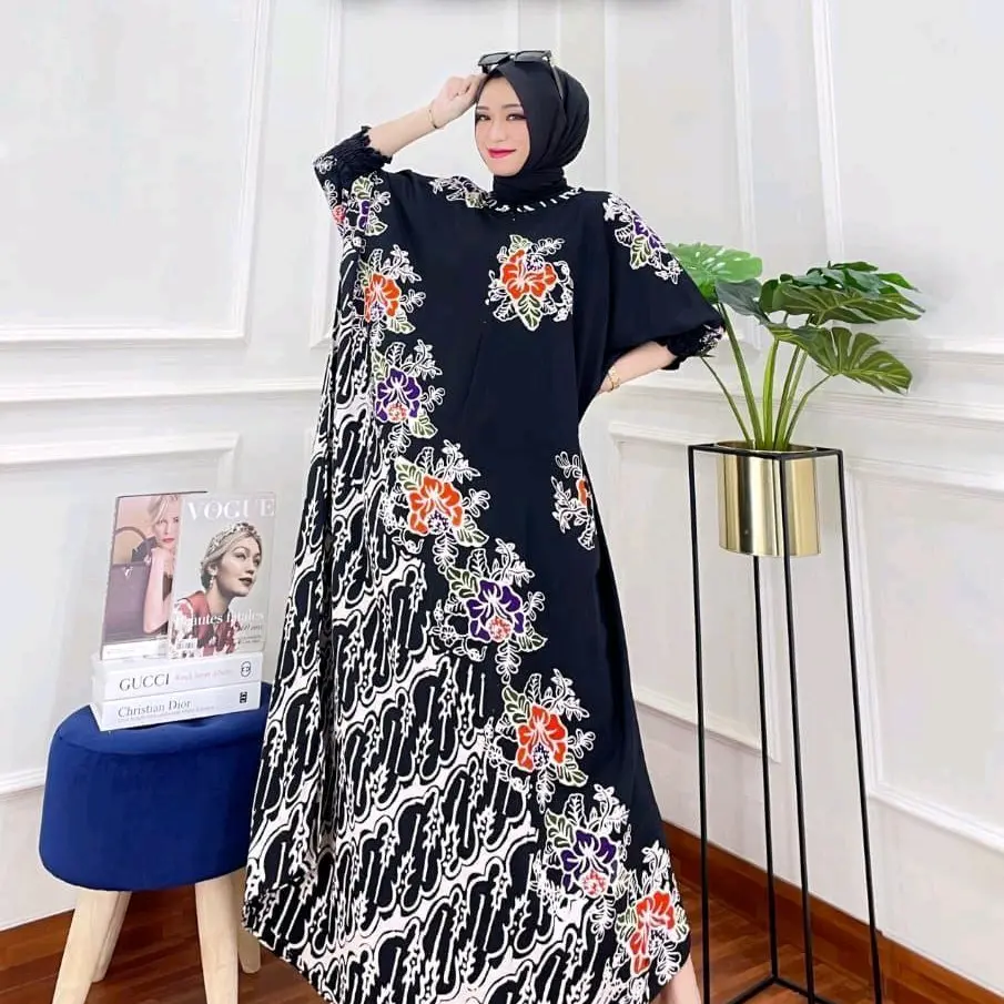 GAMIS KAFTAN CAP SHOF MOTIF TATIA TERBARU