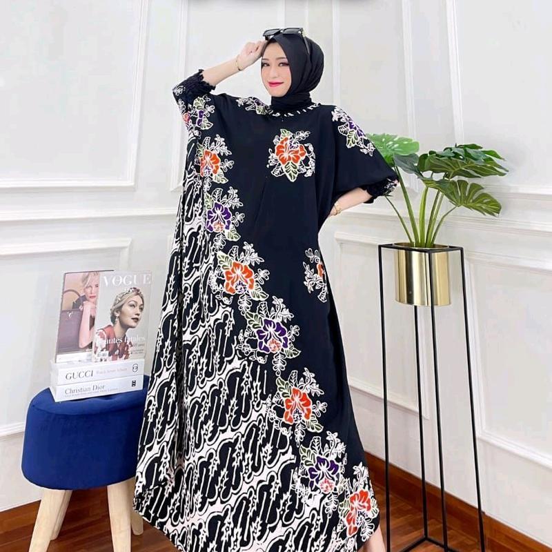 GAMIS KAFTAN CAP SHOF MOTIF TATIA TERBARU 1